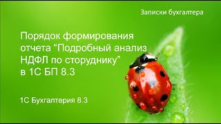 картинка: Отчет Подробный анализ НДФЛ в 1С БП 8.3 для анализа 6-НДФЛ