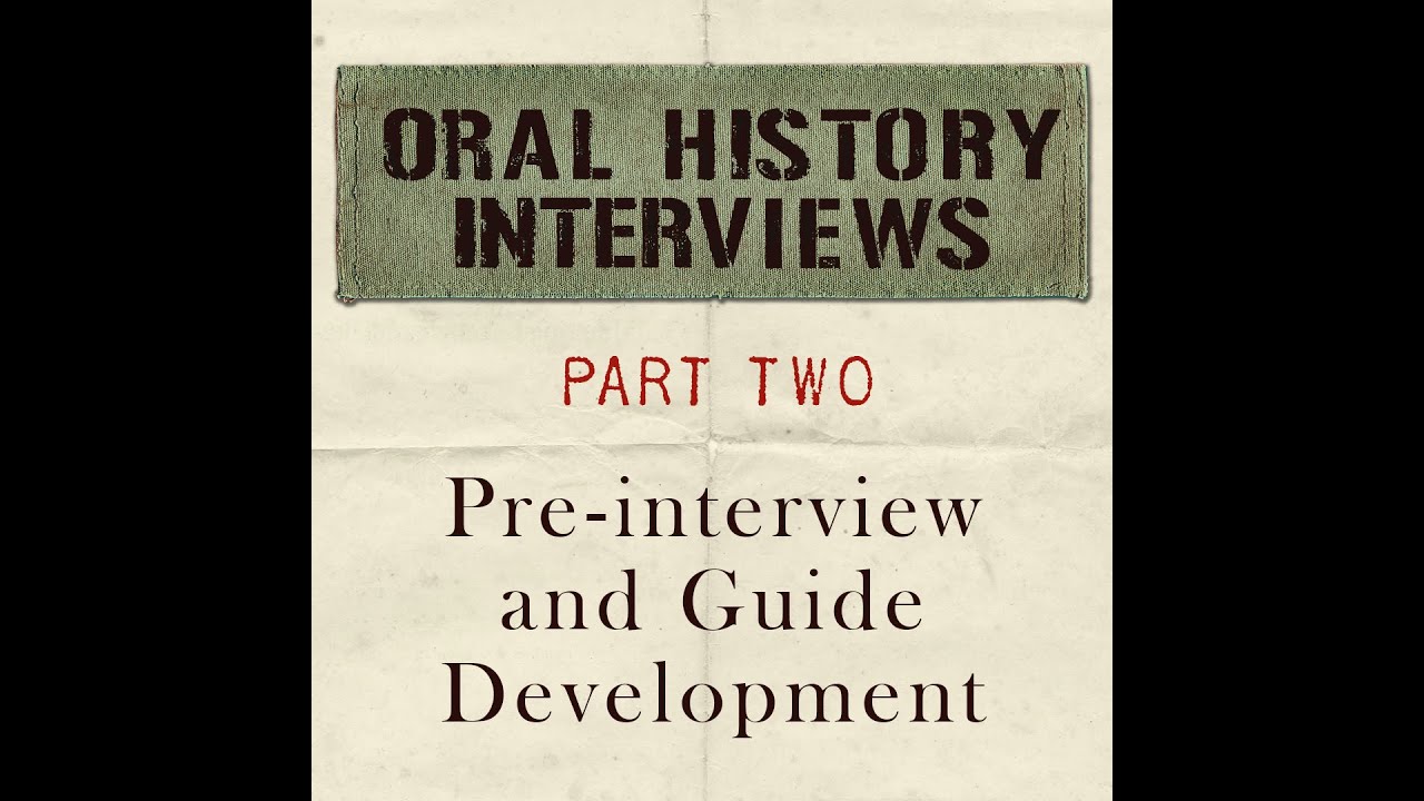 oral history interview assignment