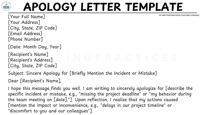 [LETTER TEMPLATE] How To Write An Apology Letter Step by Step Guide | Writing Practices