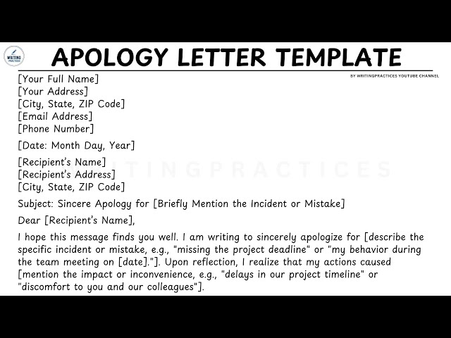 Apology Examples How To Write A Heartfelt Apology Letter