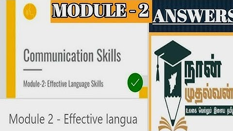 Communication Skills / Effective language skills (Module 2) / 2nd year/ Answers