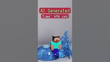 Physics in Blender VS AI Simulation - Minecraft 3D #blender3d #minecraft #3dart #ai