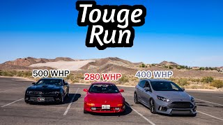 Touge Run - 280whp 2GR MR2 | 400whp Focus RS | 500whp Camaro SS