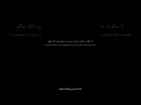 در سکوت خودمو ساختم