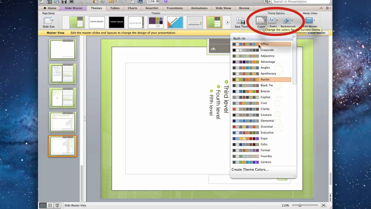 changing slide master in powerpoint