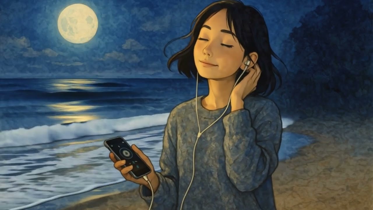 Salt in the Air, Static in My Headphones – Chill Lofi Beats for Beach Sunset Vibes