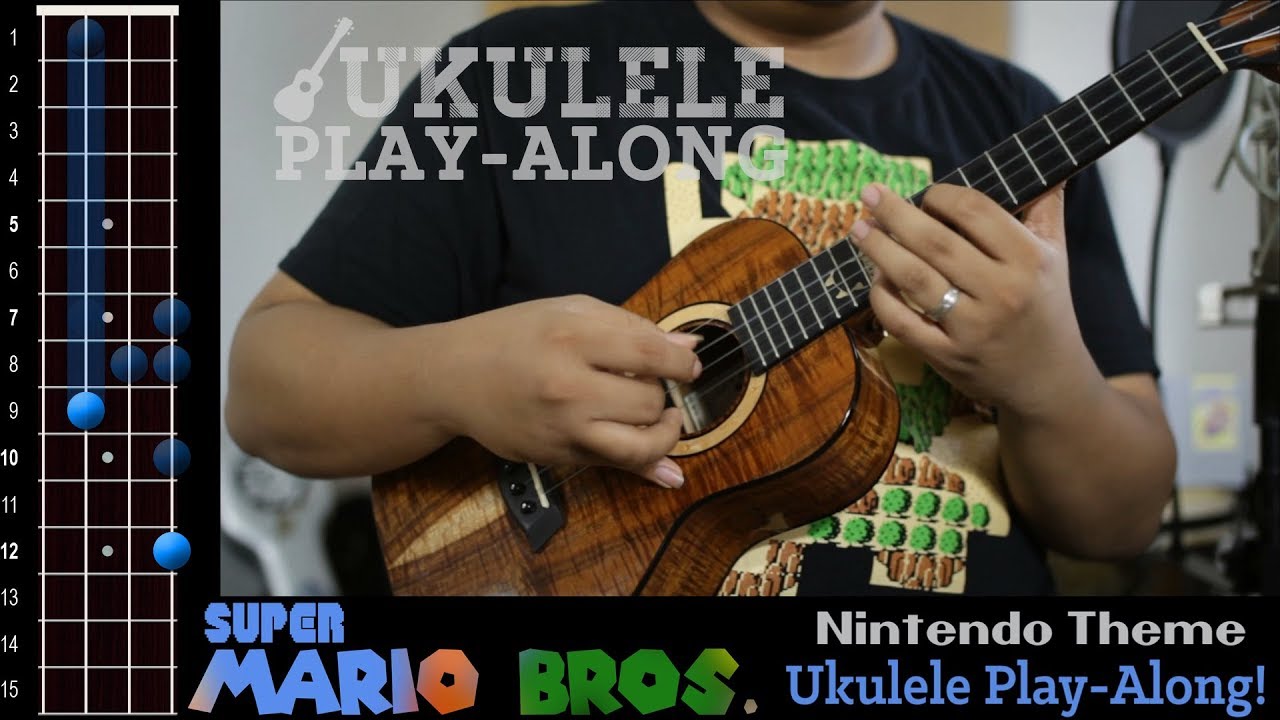 Indsigt Centimeter Fjendtlig Super Mario Bros." (Nintendo Theme) Ukulele Play-Along! - YouTube