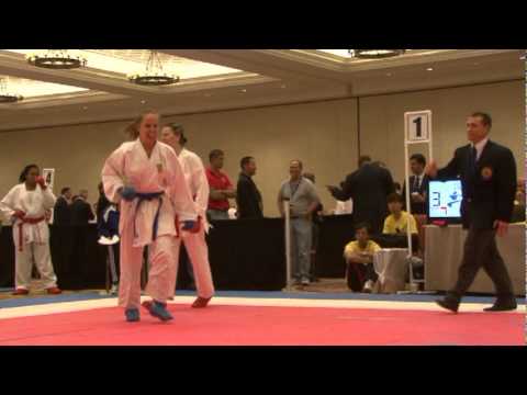 2011 USANKF US Open Women Team Kumite Jenna Weber ...