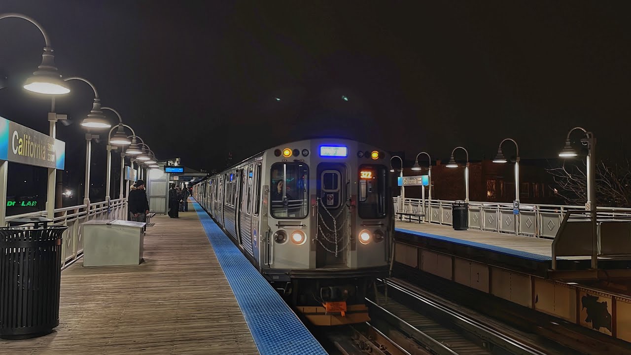 CTA 'L' - 2600s, 3200s, 5000s & 7000s Blue Line Train Action @ California