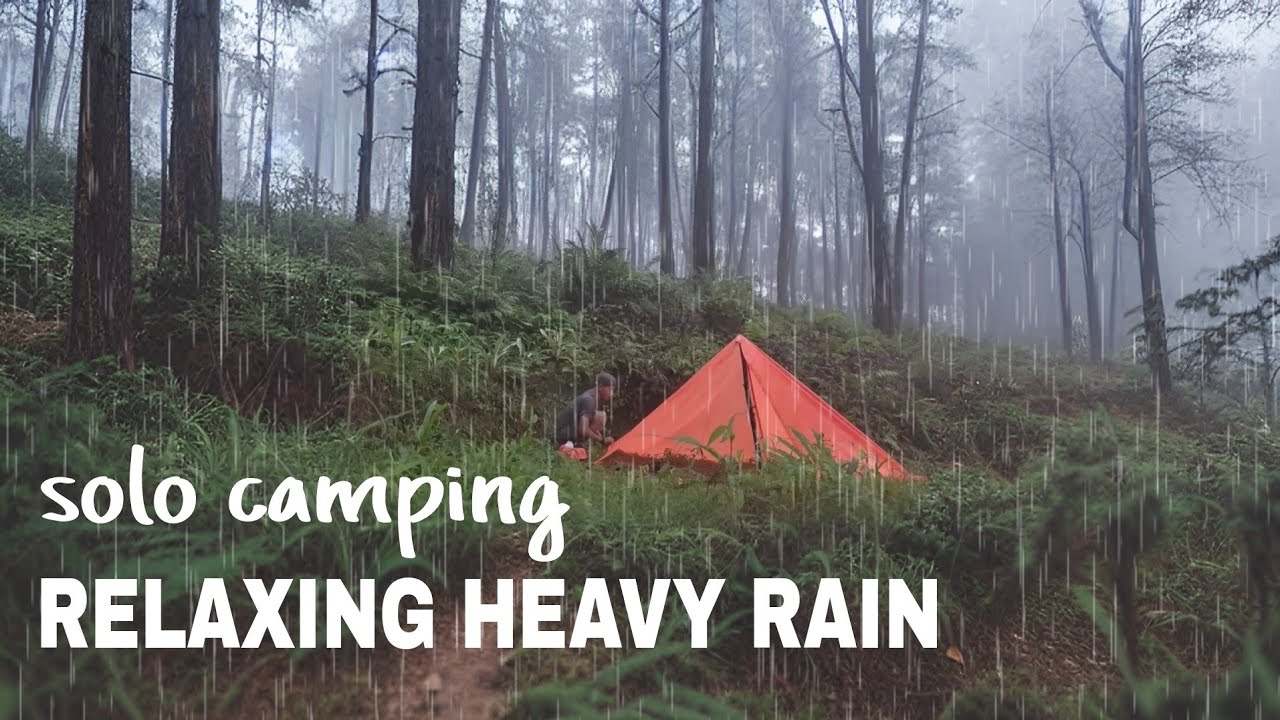 ⛈️ Real HEAVY RAIN [ Relaxing Solo Camping Heavy Rain - Shooting Sound ...
