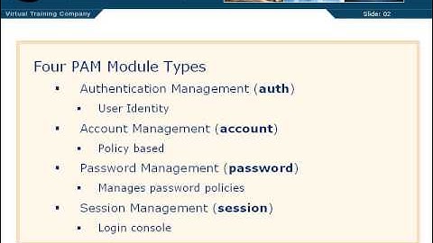 03 Pluggable Authentication Modules PAM)