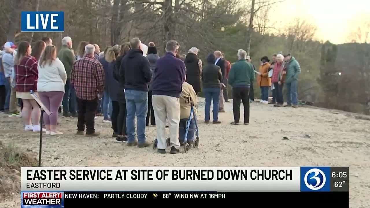 Eastford Congregational Church holds sunrise service at site where former church burned down