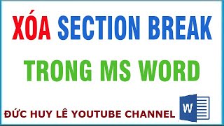 Cách xóa section break trong Word - Ghép gộp các section trong Word