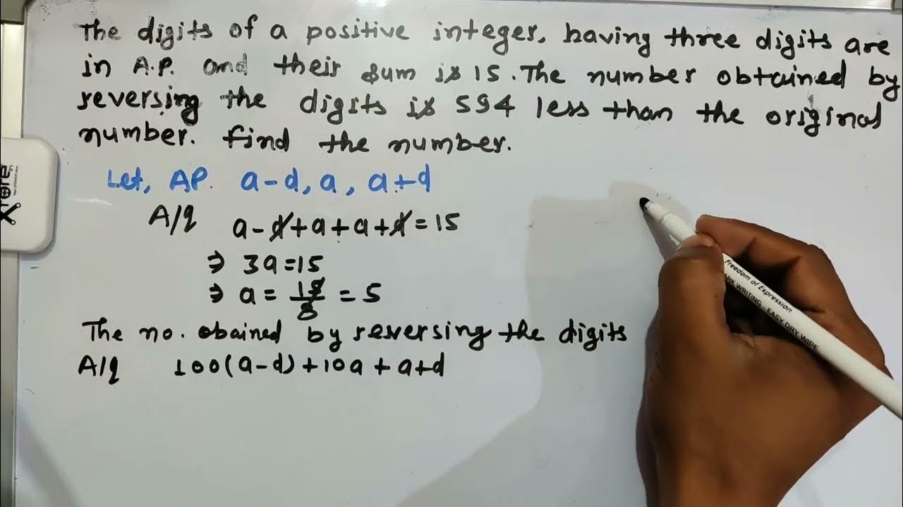 The digits of a positive integer, having three digits are in A.P. and ...