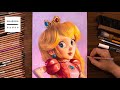 Drawing The Super Mario Bros_Princess Peach [Drawing Hands]