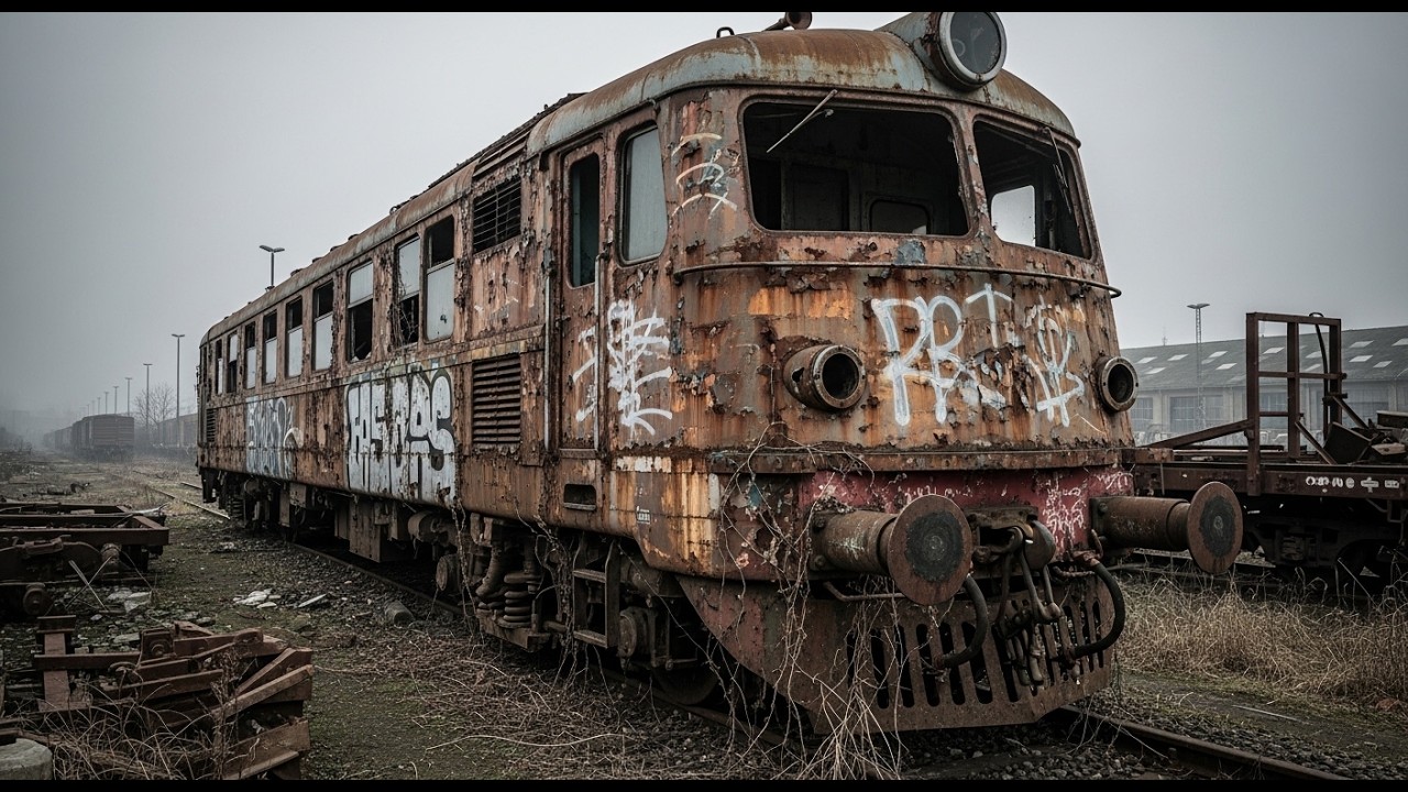 ASMR restoration ! Old Cargo Train Rescued From an Abandoned Rail Yard
