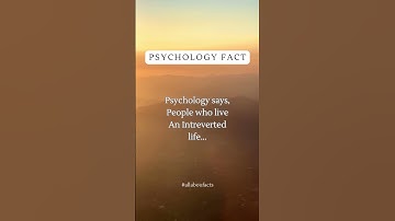 People who are Introvert | Psychology Fact#shorts #psychologyfact