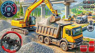 道路建設 JCB ゲーム: 都市道路掘削機 重車両運転 ダンプトラック - Android ゲームプレイ screenshot 5