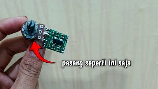 cara pasang potensio volume di modul ampli PAM8403