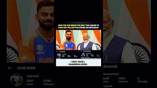 The Pride of Asia! 🇮🇳 Virat Kohli and Narendra Modi Reach 100M+ Instagram Followers! 👑🚀