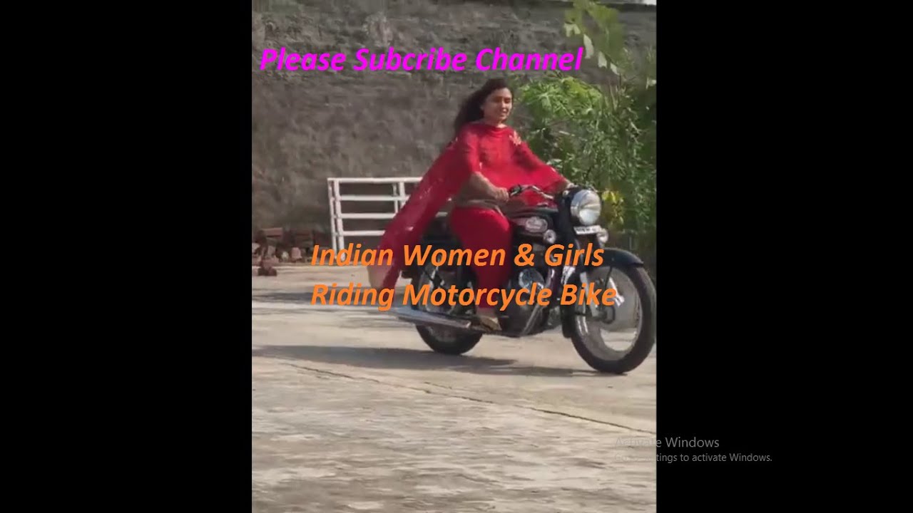 A Beautiful Punjabi Lady Riding Bullet Bike - YouTube