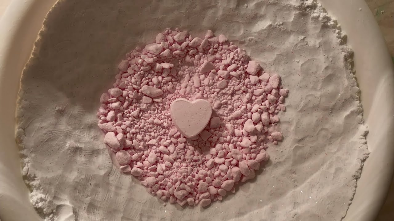 Hard Crunchy Bowl of Soft Pink Pebbles | Baking Soda Crush & Play 