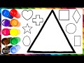 Dibuja y Pinta 10 Formas Geométricas De Arcoiris 🔺🟠⭐🟩🔷💜➕♦️🎨🖌️ Dibujos Para Niños