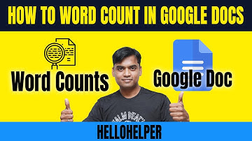 How to count words in google docs