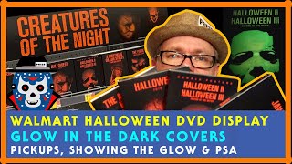 WALMART HALLOWEEN Glow in the Dark Horror Movie DVD Display - Pickups & PSA About Wrong Disc in Case