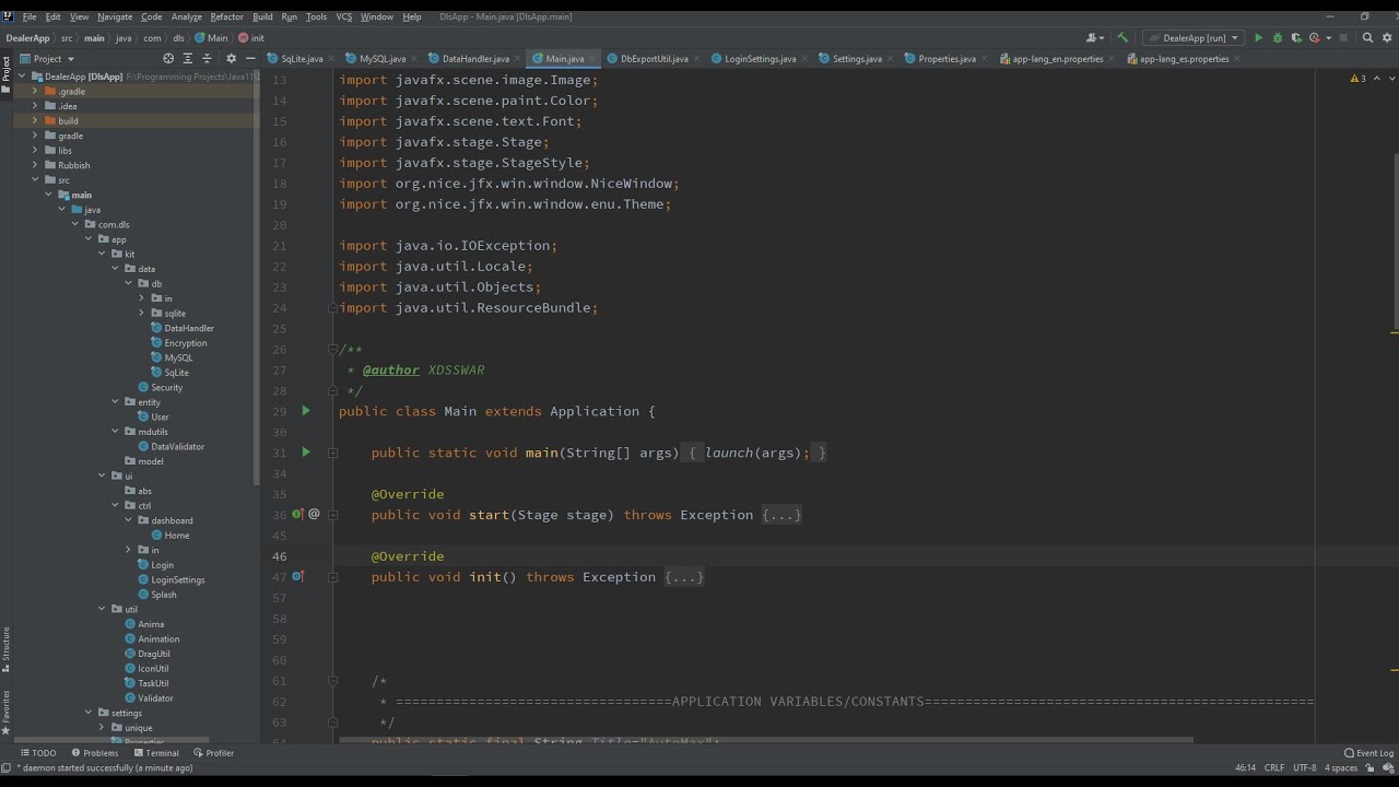 JavaFX Application with MySQL and SQLite support - YouTube
