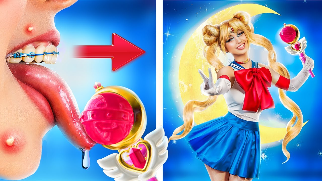 ⁣How to Become Sailor Moon! Star Girl, Moon Girl and Sun Girl in Real Life!