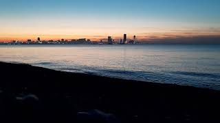 Winter sunset Black Sea Batumi #Hyperlapse