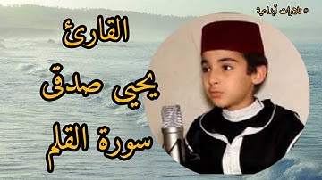 تلاوة تسطر بماء الذهب للطفل القارئ يحيى صدقي من سورة القلم