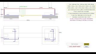 برنامج تصميم قواعد الجار Strap Footing Design