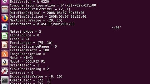 How To read EXIF data of an image in python