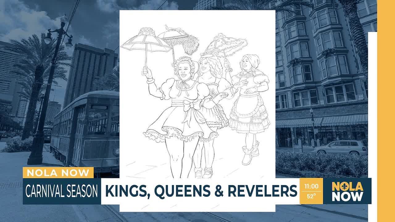 'Kings, Queens & Revelers Coloring Book'