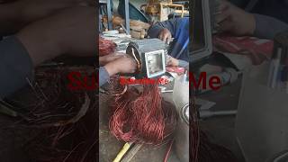 Three phase motor Rewinding #electrical #automobile #stickwelding #industrialelectrician #repair