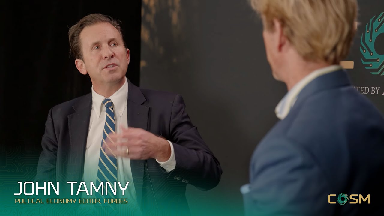 John Tamny with Jay Richards at COSM 2022