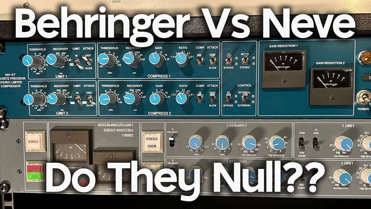 Behringer 369-KT vs Neve 33609/J. - Null Tests - YouTube