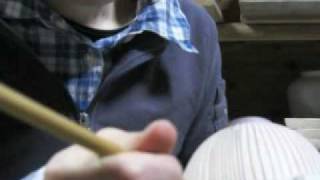 水間焼伏原窯　絵付け「十草文汲みだし」