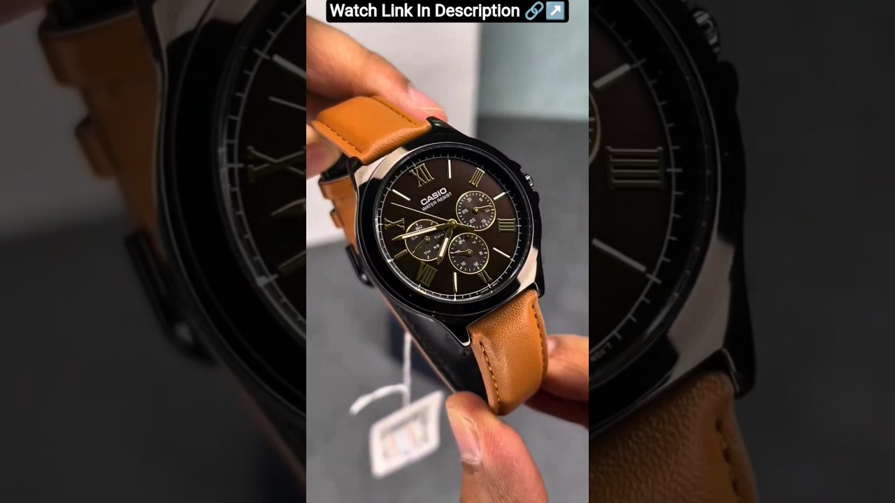 Casio Enticer Brown Dial Leather Luxury Men's Watch 