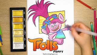 Trolls Poppy coloring page 🖍❤ Tutorial for kids