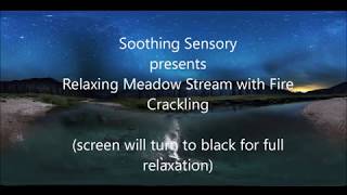 Soothing Sensory presents Gentle Meadow Stream with Fire Crackling at Night
