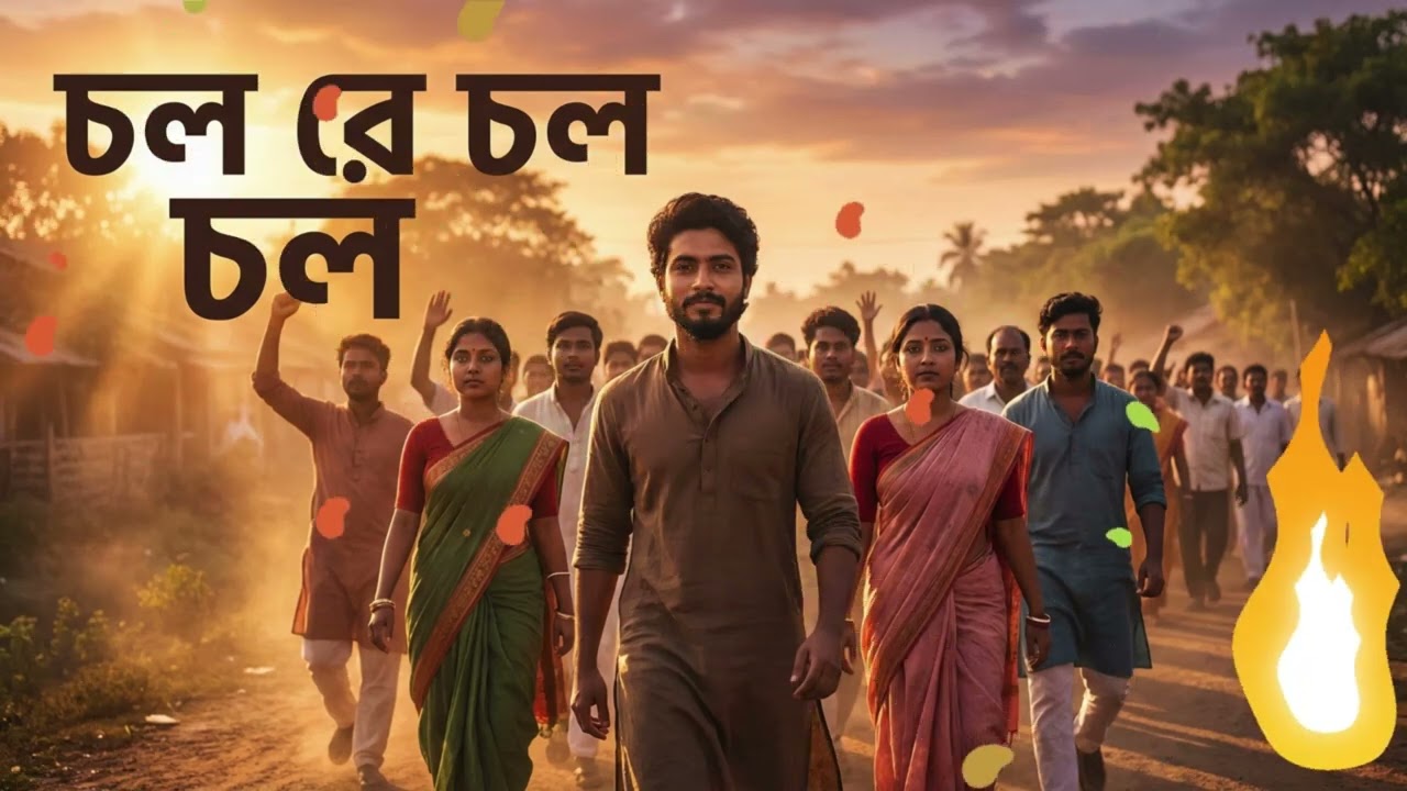 চল রে চল | Bengali Motivational Folk March Song | Sanjit Singh