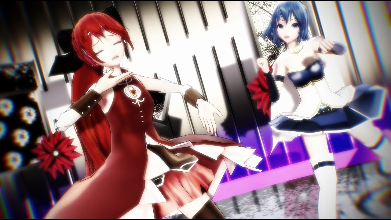 [MMD - Madoka Magica] テトリス Tetoris - Kyouko x Sayaka