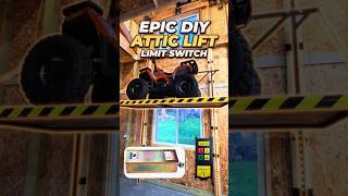 Heavy Duty Attic Lift & Limit Switch System #DIY #woodworking #tools #construction #shopbuild