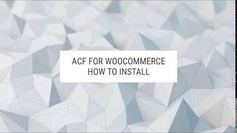 ✅ Install Advanced Custom Fields for WooCommerce ✅ WordPress Custom/Extra Product Options plugin