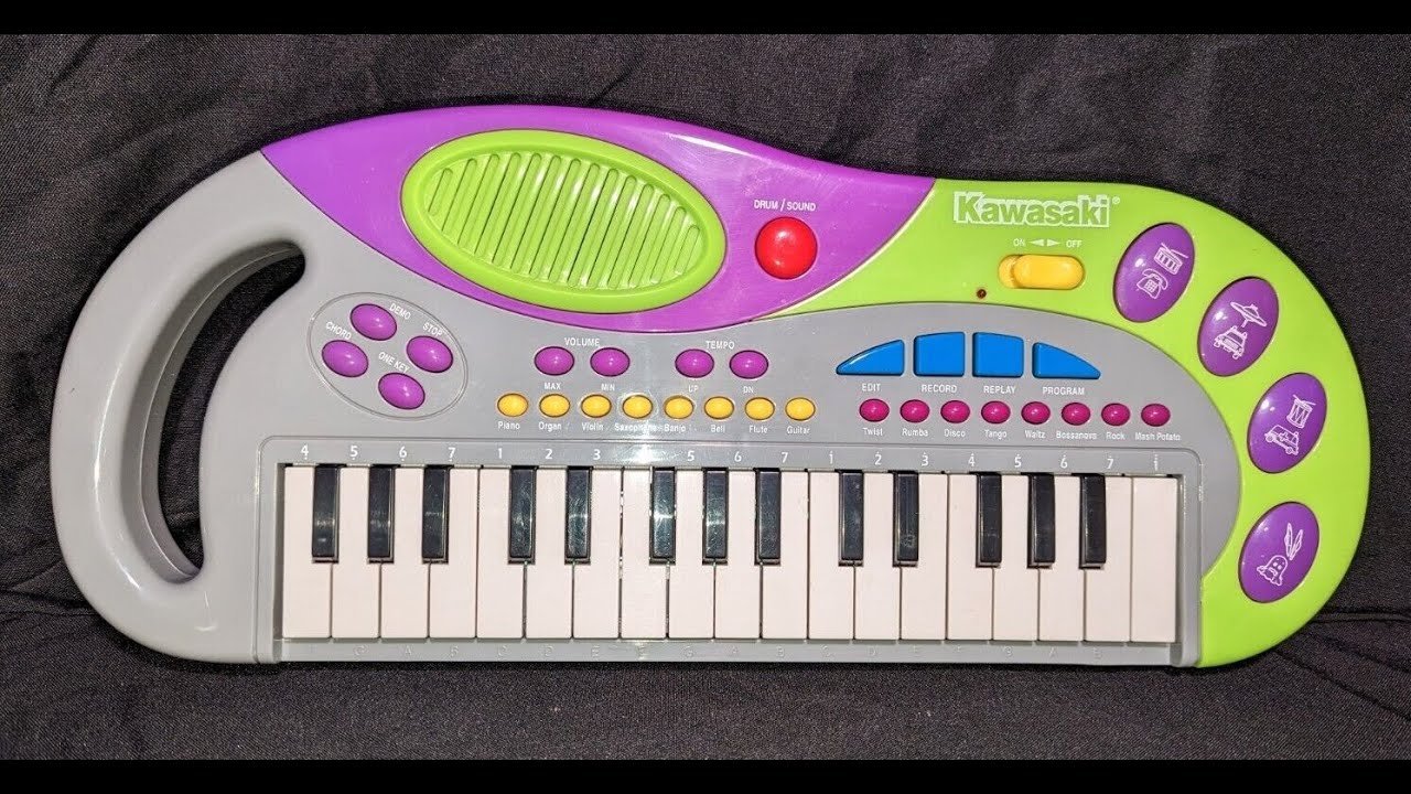 Vintage 1999 Kawasaki Kids Music Piano Keyboard - One Key - Go