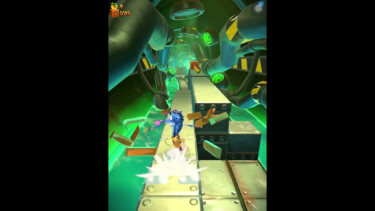 Crash Bandicoot: On the run! Sewer or later box challenge - Red gem