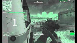 CoD4(PC): Insane No-Scope Collateral From Across The Map